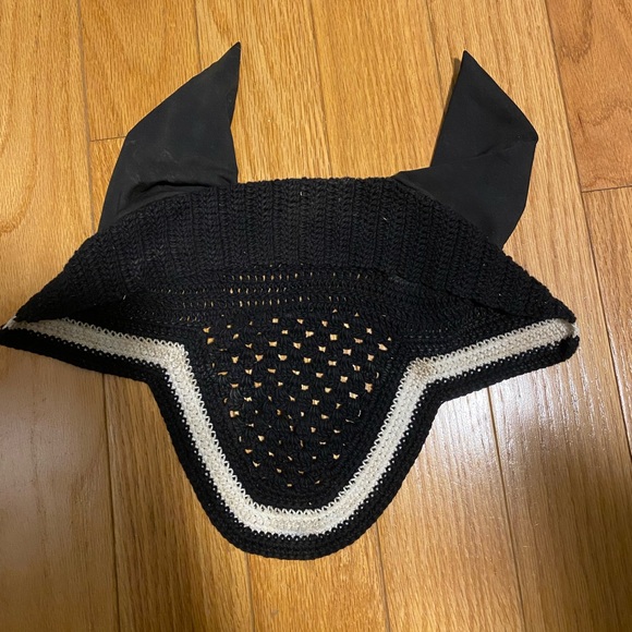 Black & White Fly Bonnet- Size Full/Horse - Picture 2 of 2